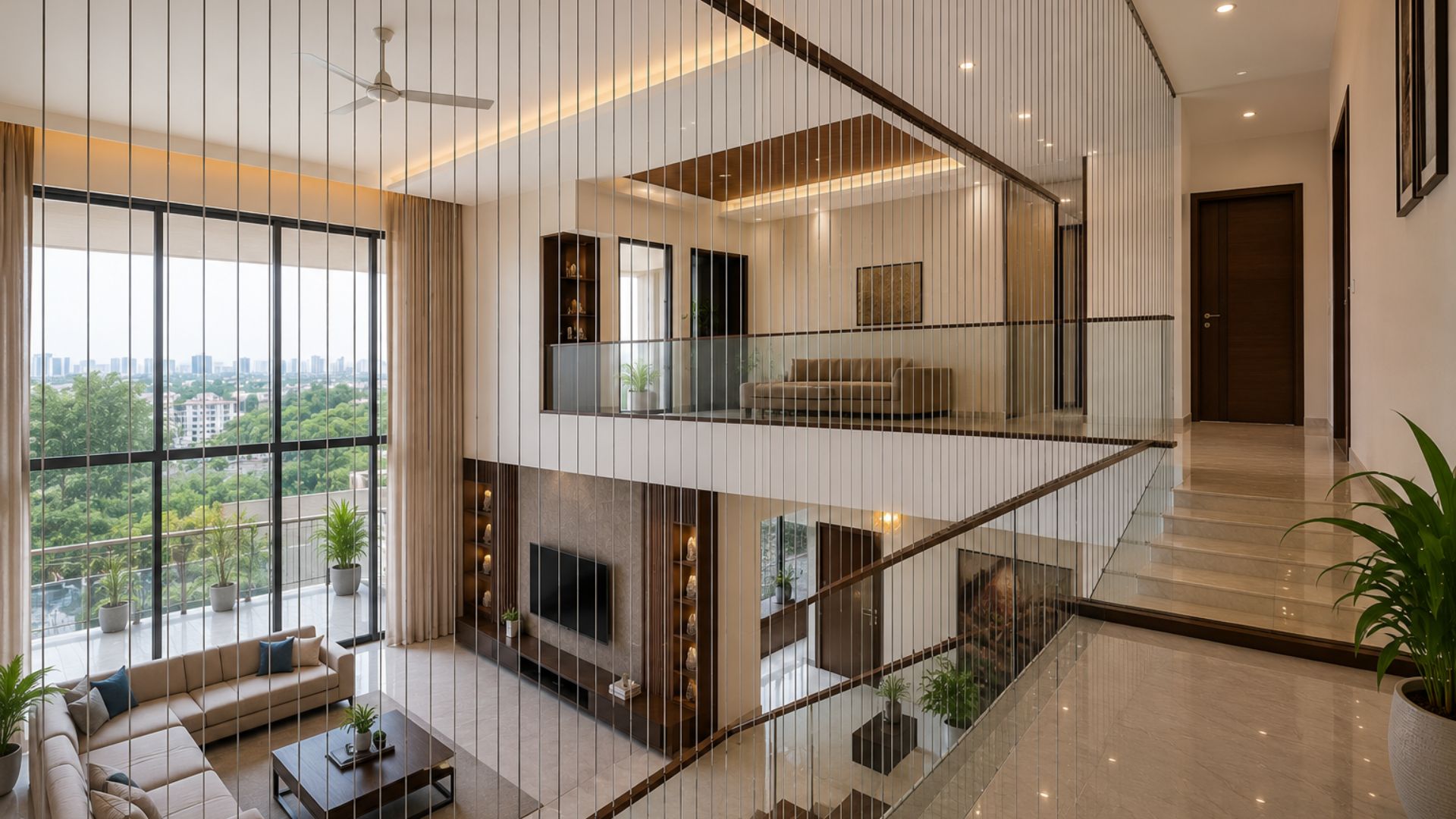 Duplex House Invisible Grills